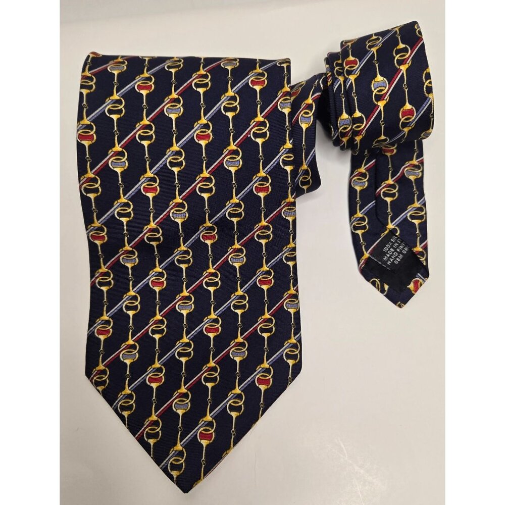 Paolo Gucci 1980's Vintage 100% Silk Abstract Print Tie Luxury Premium Designer